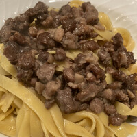 イタリア料理 スペランツァ - 平麺パスタにいのしし肉のソース