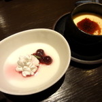 zensekikoshitsurakuzou - デザート・ベリーベリー杏仁豆腐＆焦んがり辛めるプリン