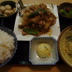 Oogatatei - 豚ロース生姜焼定食　ご飯大盛り