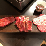 焼肉　－吟－ - 本日の松阪牛、カルビ、リブロース