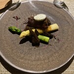 Restaurant154 - アスパラガスの食べ比べ、短角牛ヒレ肉