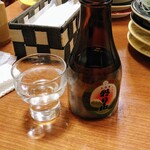 健康寿司海鮮家 - 最後にもう一本、日本酒を　朝日山180ｍｌ　430円