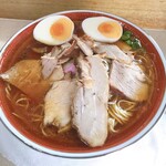 天神そば - ダブル、麺は硬め、玉子入りです。（2021.3 byジプシーくん）