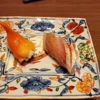 鮨　日本橋　鰤門 - あおやぎと春子鯛