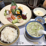 たんや 善治郎 二日町店 - もってけどろぼう‼︎数量限定ランチ（お刺身10点盛り定食）