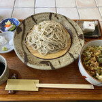 柚子の木 - 「桜海老のかき揚げ小天丼セット」蕎麦大盛り