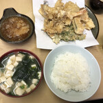 Imoya - 天ぷら定食(マイタケ追加)で850円