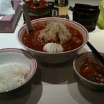 蒙古タンメン中本 品川店 - ９辛の北極ラーメン普通盛りプラスゆで卵