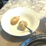 La Brianza - 珍しいワカメのゼッポリーネ。いつもの青のりも好きだし、ワカメバージョンもレアで楽しめます♪