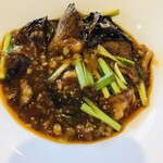中國菜館 美鈴 - 2020年１０月「豚肉と茄子の黒酢入りピリ辛炒め」