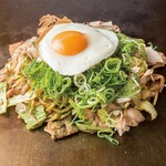 千房 - 焼そば(ネギ玉のせ)