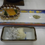 伊豆網代温泉　松風苑 - しらす大根　蒲鉾、山葵漬け