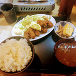 Doufuu - カキフライ定食ご飯大盛り750円