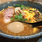 ラーメン札幌　一粒庵 - 元気のでるみそラーメン【並(中太麺)】(900円)と味たまご(150円)