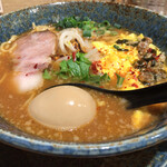 ラーメン札幌一粒庵 - 元気のでるみそラーメン【並(中太麺)】(900円)と味たまご(150円)