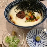 太門 - 大和芋のとろろと自家製三年梅の冷たいうどん