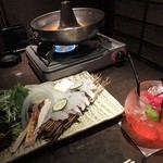 個室和食 紅炉庵 - 鍋物：名残鱧と松茸の柚子しゃぶ（'13.09月より）