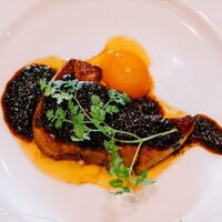 ステーキハウスハマ 六本木本店 - フレッシュフォアグラのソテー岩海苔ソース