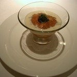 ラ ターブル ド クラージュ - 「冷たい前菜」。ズワイガニ&帆立&キャビア。