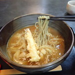 Hegisoba Dokoro Muroshima - 海老天入りカレーそば（麺）