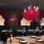 curry restaurant BRUNO - 黒を基調にしたソファやテーブル。赤いシャンデリアが異国チックな店内です･:*+.\(( °ω° ))/.:+