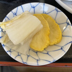 Kuribayashi Shiyokudou - 自家製のお漬物。