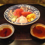 車力門 ちゃわんぶ - 生姜と山葵で醤油のおてしょうは二つ。