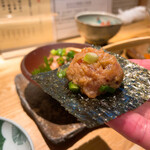 醸しメシ かもし酒 糀や - 糀や名物 「マグロのとろたく」ひしお和え 980円