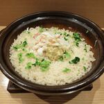 馳走 山傳 - 毛蟹ご飯がドーン！