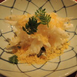 富小路 やま岸 - 白魚の飯蒸し からすみがけ