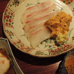 富小路 やま岸 - 明石鯛と雲丹