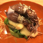 肴町 匙 - ホタルイカとあさつきヌタ