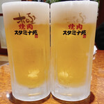 焼肉 スタミナ苑 - 生ビール 大ジョッキ