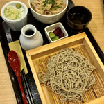 満天ノ 秀そば - 本日のランチセット890円税込もり蕎麦にネギ塩豚丼で注文しました