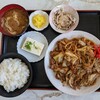 川森食堂 - 料理写真:ホルモン(豚)みそ焼きうどん定食 950円