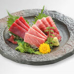 Assortment of three types of our proud natural southern bluefin tuna