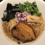 鴨出汁中華蕎麦 麺屋yoshiki - 背脂煮干しそば