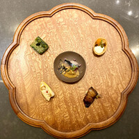 蓮 - チャーシュー・マグロサラダ・胡麻鯖・野菜のテリーヌ・ピータンと金柑の白和え