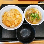 なか卯 - あさりうどん小＋親子丼並