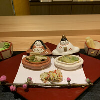 御料理 まつ山 - そら豆、じゃがいも、なれそれなど