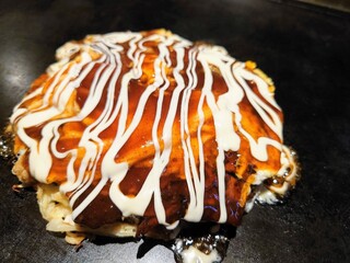 狸狸亭 - 令和2年8月 ランチタイム お好み焼き定食 税込700円