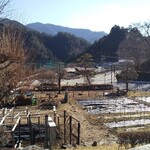 小菅の湯 ひのき - 窓の外はのどかな景色（休憩室から撮った写真；食堂からの景色も同様です。）