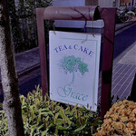 Tea＆Cake Grace - お店の周りの花壇は全て美容柳です。咲いたら綺麗でしょうね。