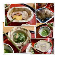 日本料理 太月 - 前菜
                    ◆ つくしとヨメナ（野菊）の胡麻和え
                    ◆ イイダコの桜煮 柚子味噌添え
                    ◆ うすい豆の薄蜜煮
                    ◆ 姫サザエの醤油煮
                    ◆ 千葉県産の根いもの旨煮
                    ◆ 春子鯛のちまき寿司
                    それぞれアップにしました。