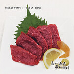Horse meat sashimi delivered directly from Senko Farm in Kumamoto Prefecture