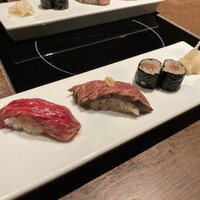 赤坂 金舌 - 肉寿司3貫