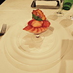 向日葵 - デザート　桃とフランボワーズ