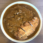 Karakuchi Rabo - Aカレー大盛 トンカツトッピング　白米　　かなり辛め　普通盛りとの比較用