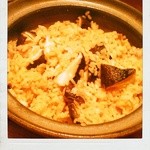 ひもん家 - 椎茸と地鶏とモッツァレラの炊き込みご飯
