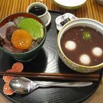 みつばち - ミニあんみつ＆冷やし白玉ぜんざいセット